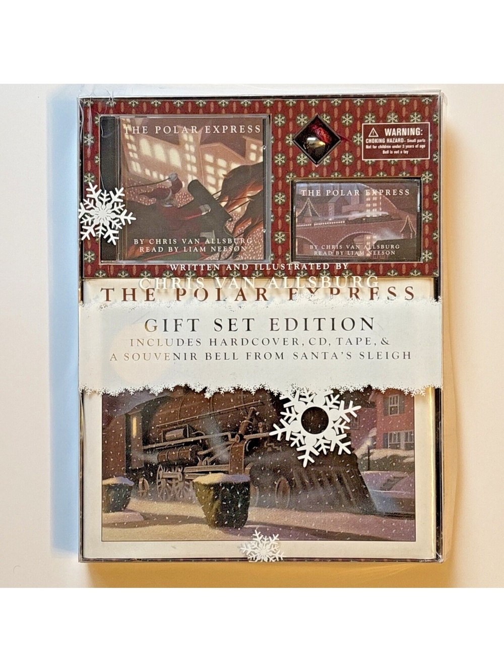 The Polar Express Gift Set Edition by Chris Van Allsburg Cassette CD Book Bell